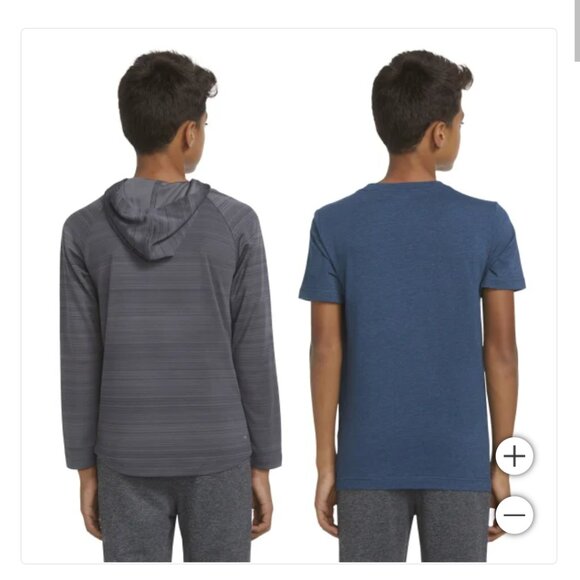New! 2-Pack Hurley Youth Lightweight Hoodie & Tee Kangaroo Pockets Crewneck NWT! - Picture 3 of 7
